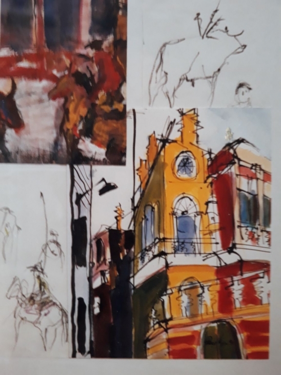 Arkitektur/ landskab nr. 2. 50x70 cm. priv.