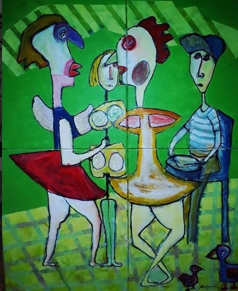 Blandet nr. 1. 100x120 cm.