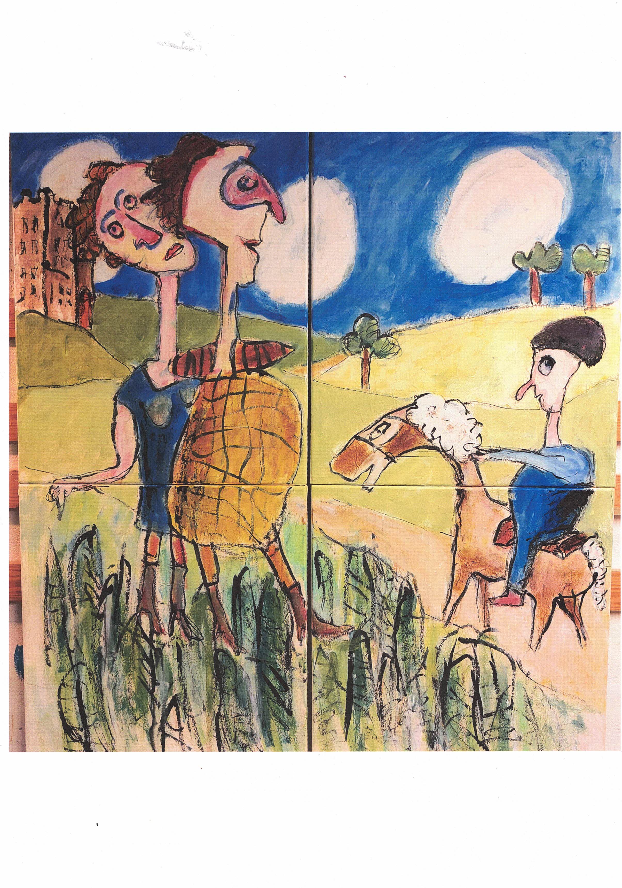 Don-Quioxte-og-froeknerne 100x120 cm.