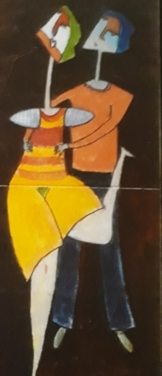 Portrætter nr. 6. 50x120 cm. priv.