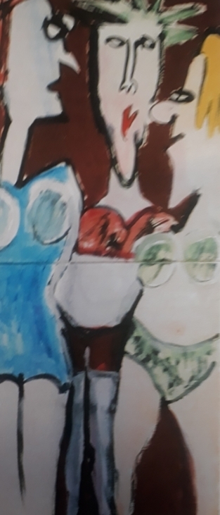 Portrætter nr. 7. 50x120 cm.
