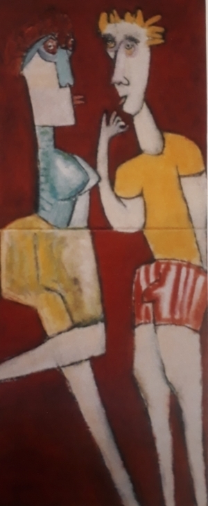 Portrætter nr. 8. 50x120 cm.