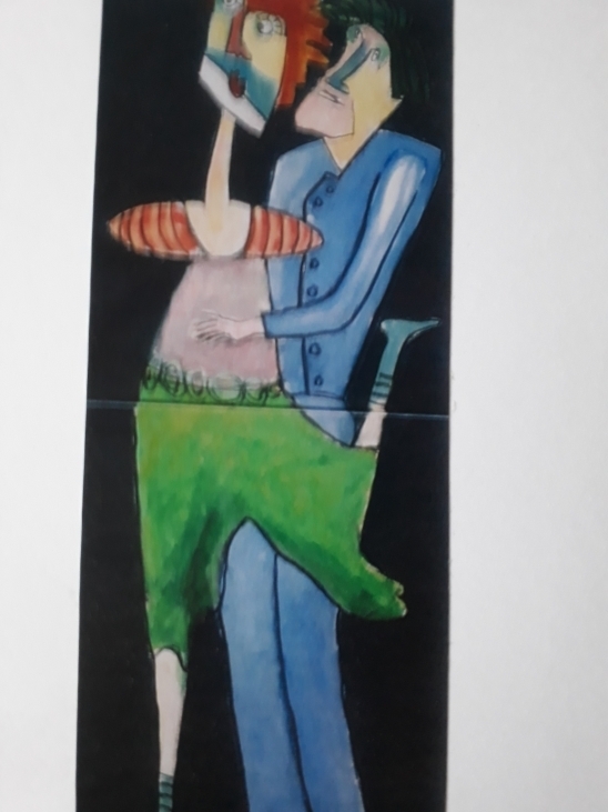 Portrætter nr. 9. 50x120 cm. priv.