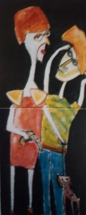 Portrætter nr. 10 50x120 cm.