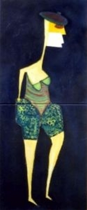Portrætter nr. 19. 50x120 cm. priv.