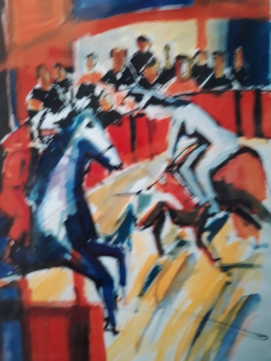 Tyrefægterbilleder nr. 2. 70x100 cm.