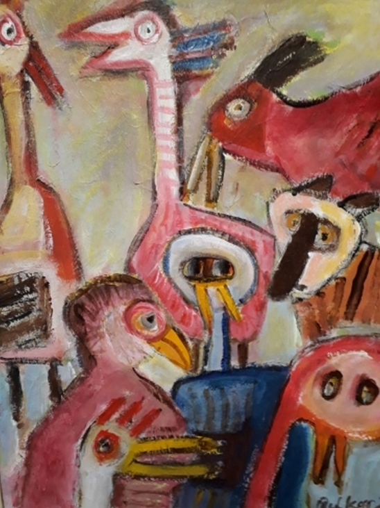 "Underlige Fugle" nr. 4 (50x60 cm.)