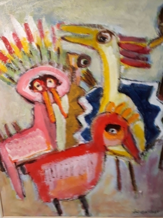 "Underlige Fugle" nr. 5. (50x60 cm.)
