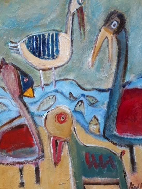 "Underlige Fugle" nr. 6 (50x60 cm.)